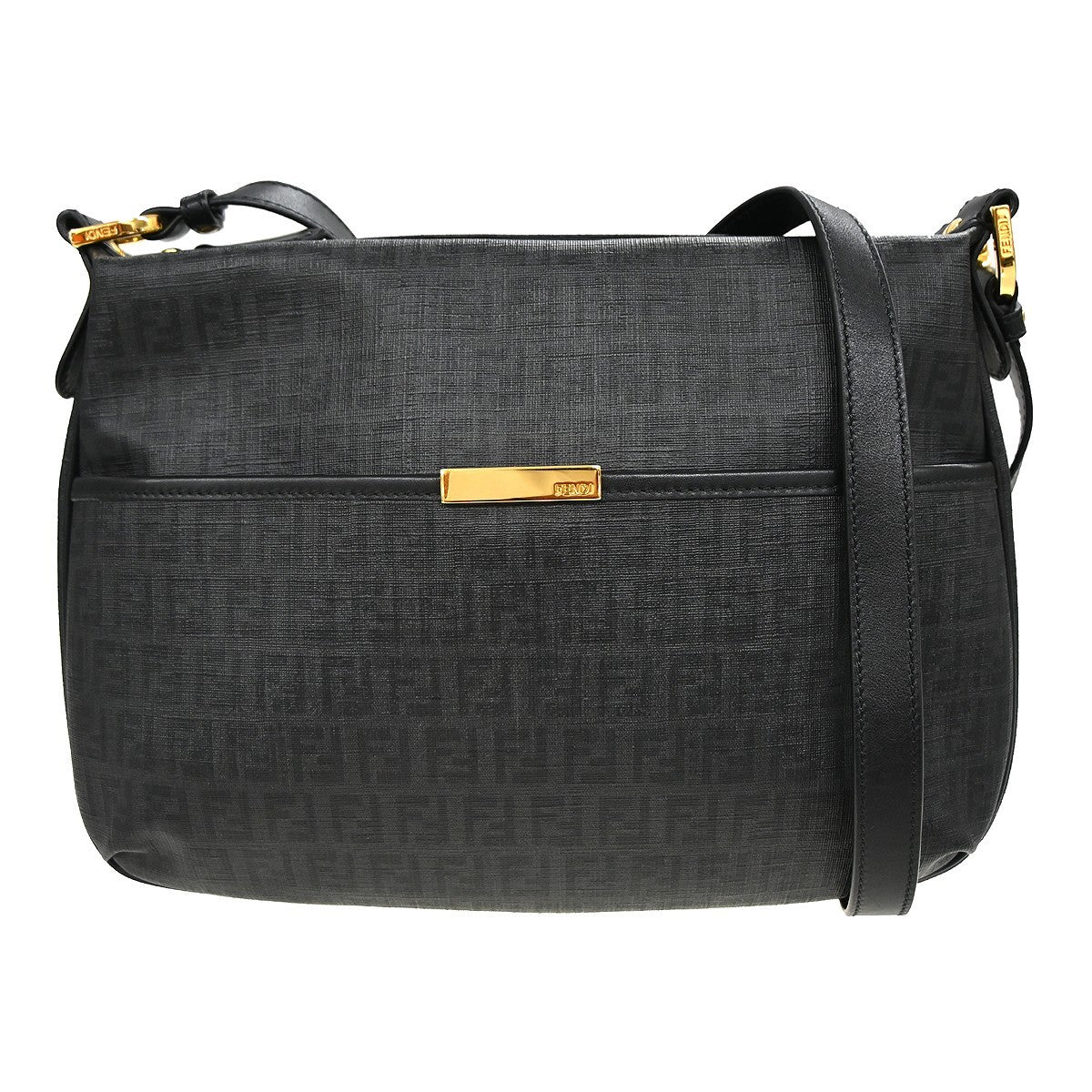Fendi Front Pocket Messenger Zucchino Coated Canvas Medium