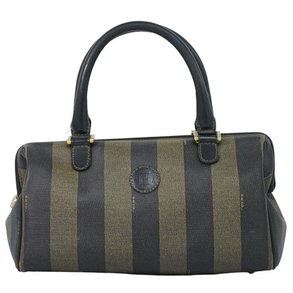 Fendi Vintage Pequin Convertible Boston Coated Canvas Medium