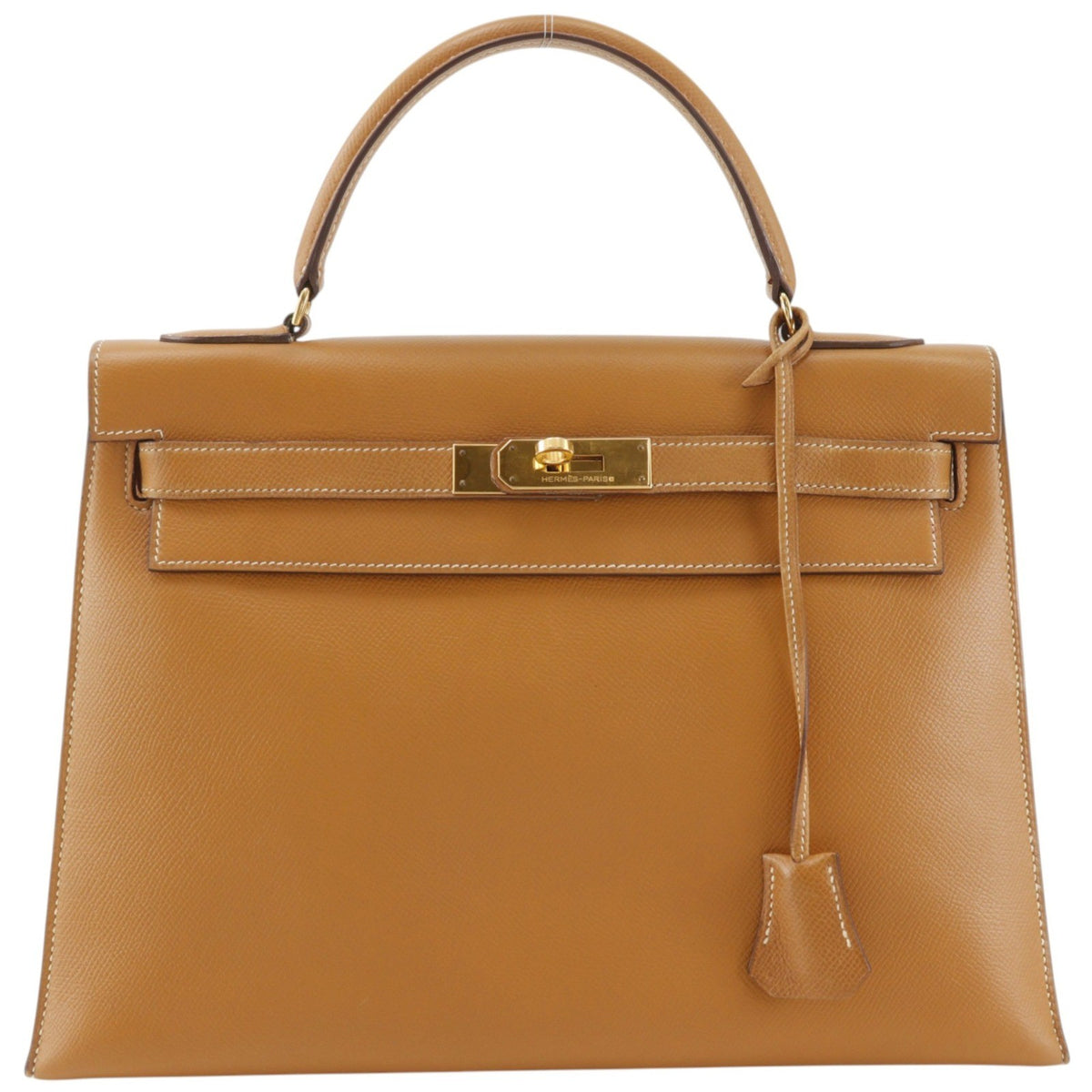 Hermes Kelly Brown Courchevel with Gold Hardware 32