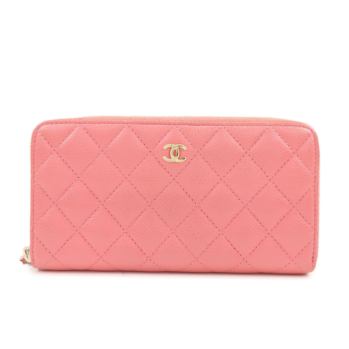Chanel Zip Around Organizer Quilted Caviar Large