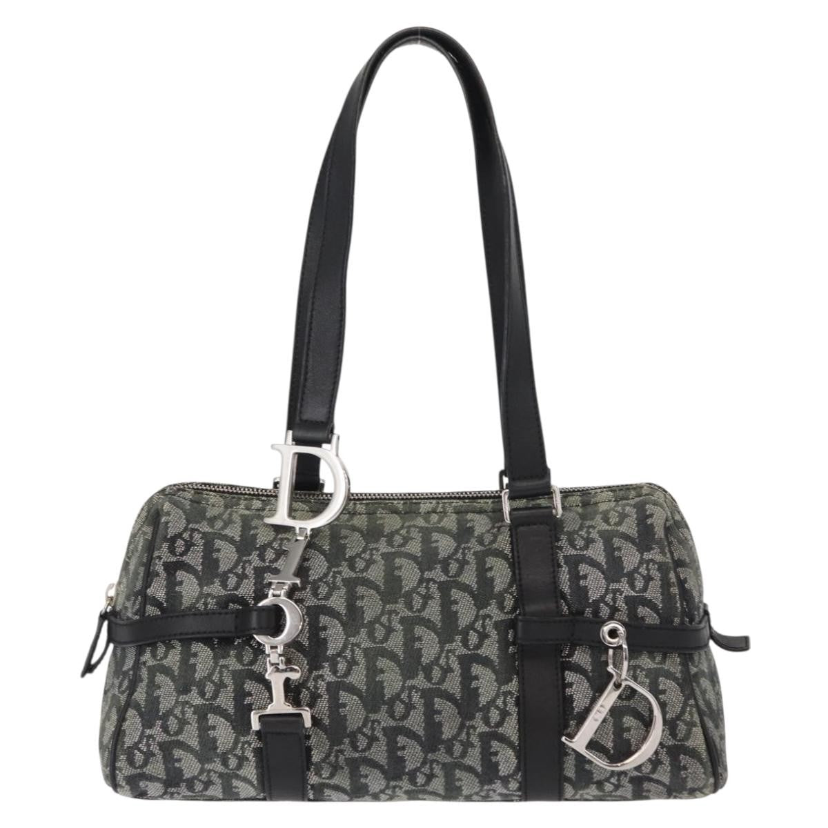 Christian Dior Vintage Trotter Zip Diorissimo Canvas Medium