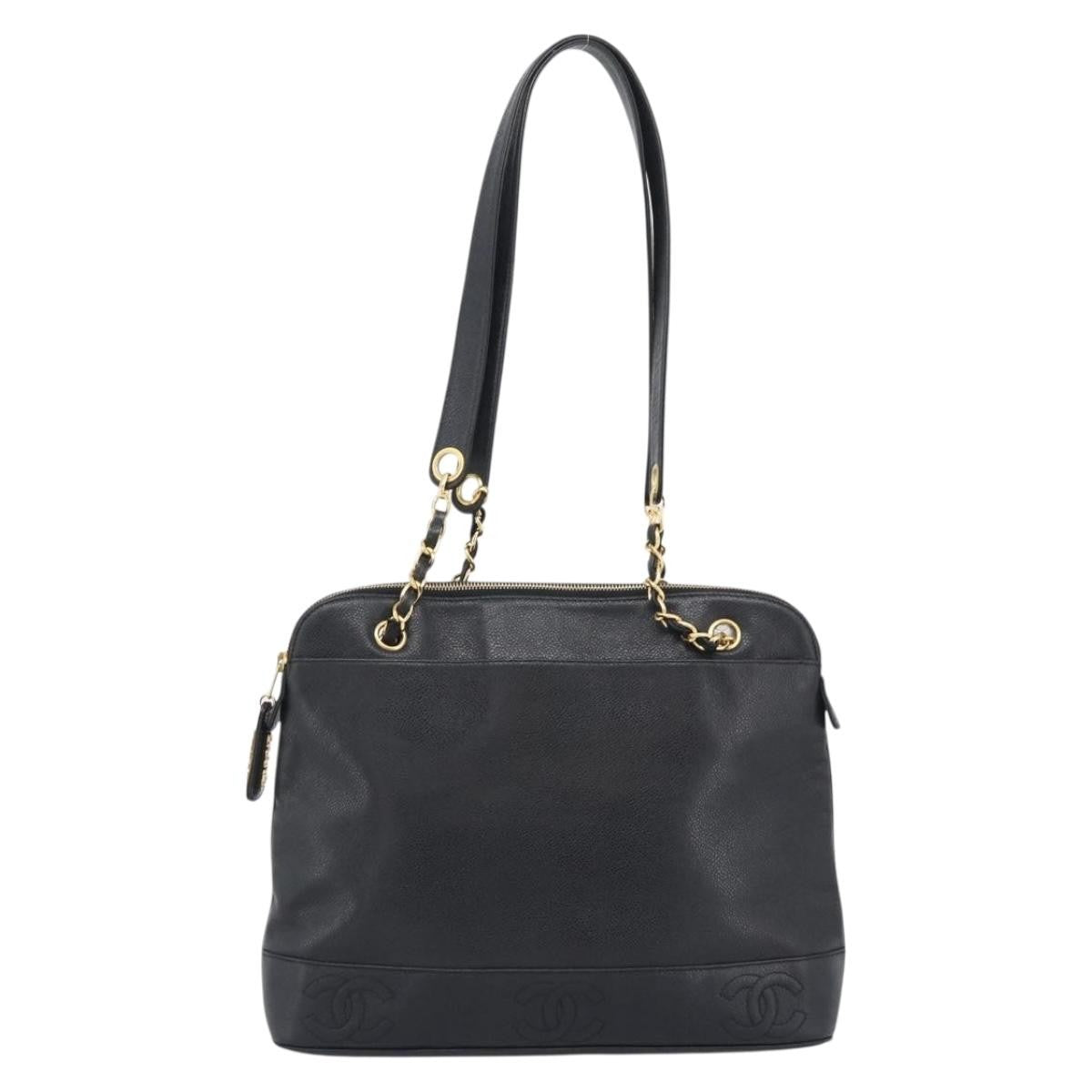 Chanel Triple CC Chain Shoulder Caviar Leather Product Image
