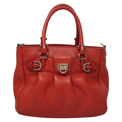 Salvatore Ferragamo Gancini Handle Tote Leather Medium