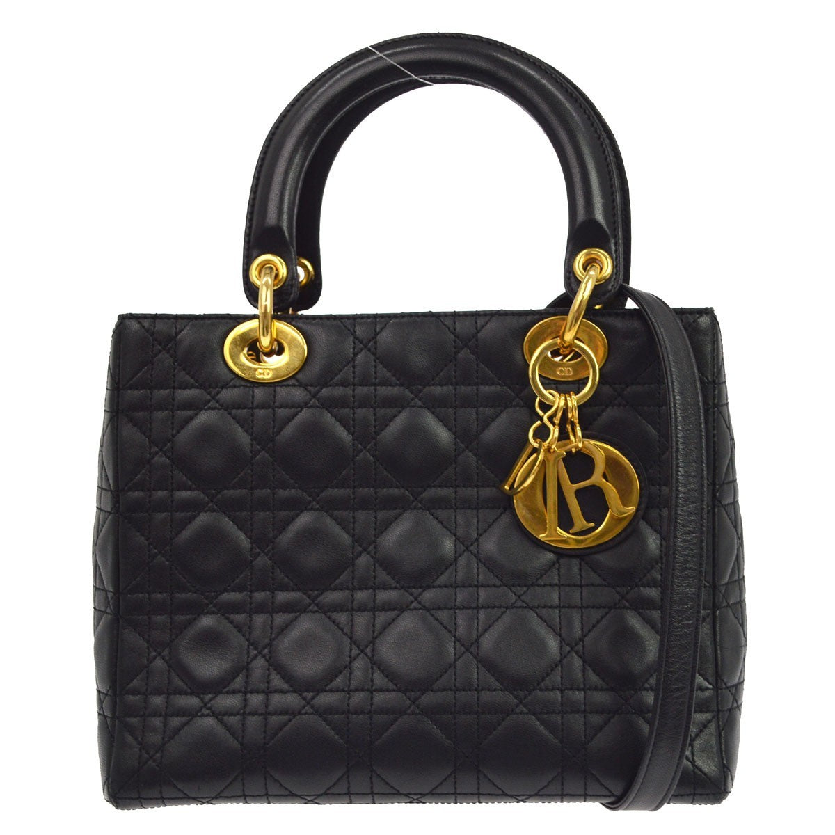 Christian Dior Vintage Lady Dior Cannage Quilt Lambskin Medium