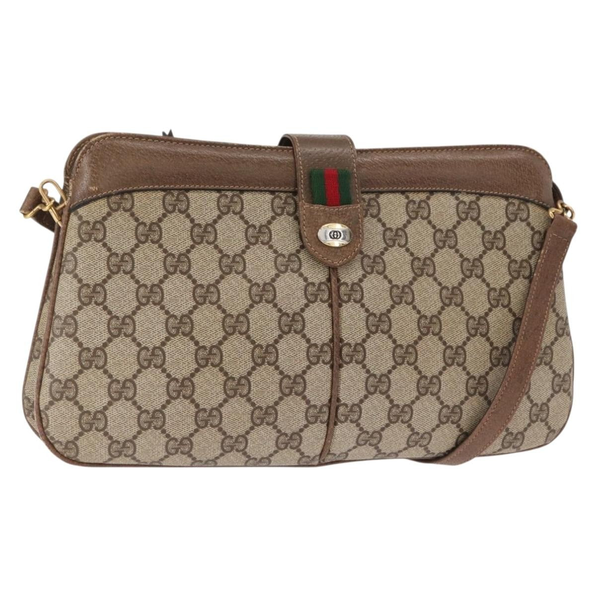 Gucci Vintage Shoulder Bag GG Coated Canvas Medium