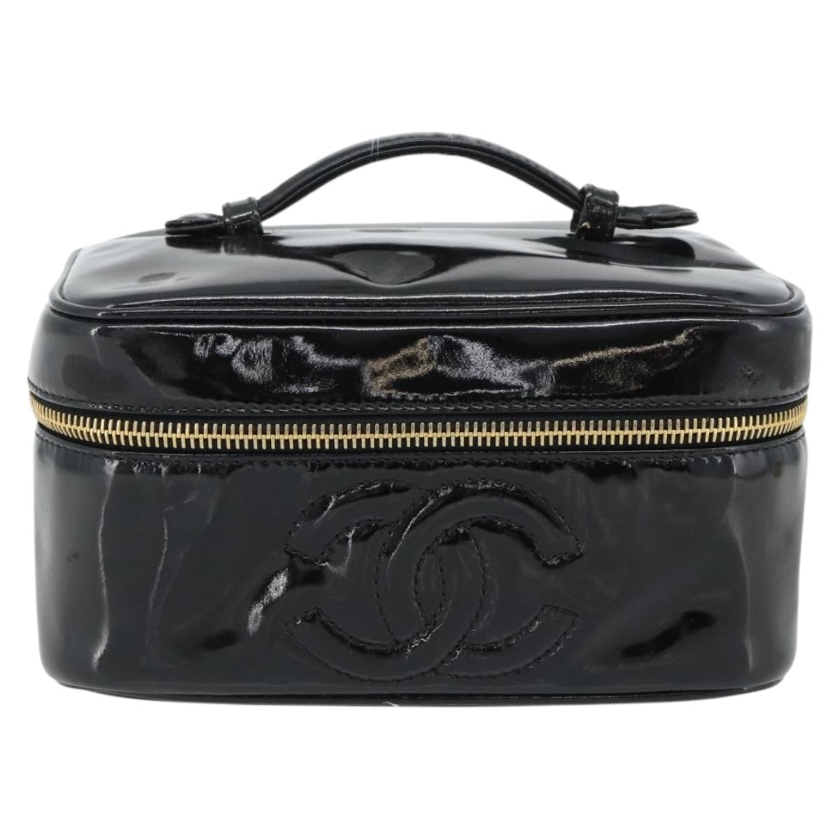 Chanel Vintage Timeless Cosmetic Case Patent Small