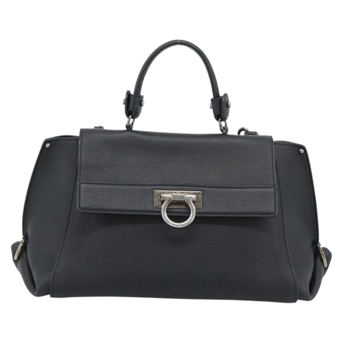 Salvatore Ferragamo Sofia Satchel Grainy Leather Large