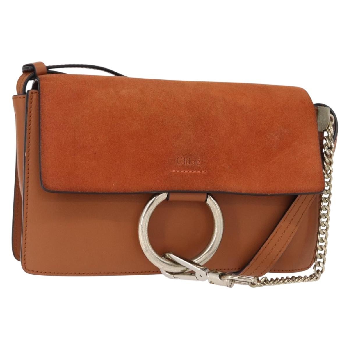 Chloe Faye Shoulder Bag Leather and Suede Small