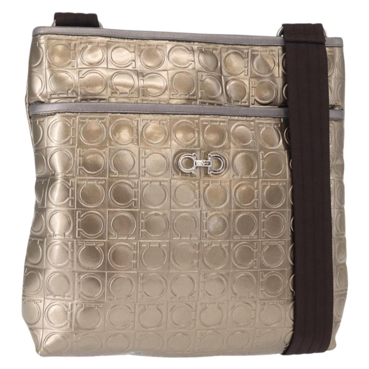 Salvatore Ferragamo Gancini Shoulder Bag Patent Leather Product Image