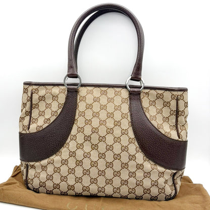 Gucci Vintage Ring Tote GG Canvas with Leather medium