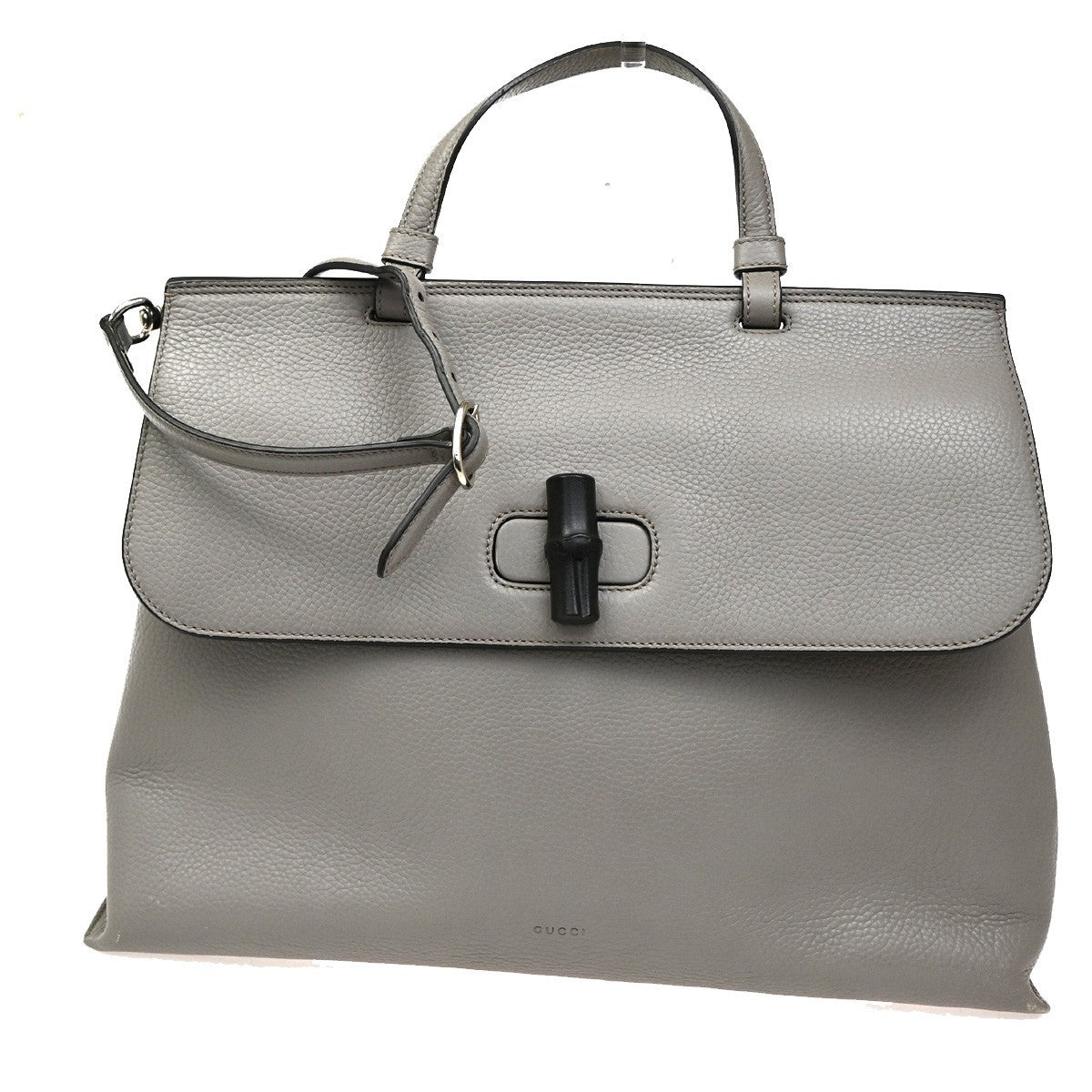 Gucci Bamboo Daily Top Handle Bag Leather Large