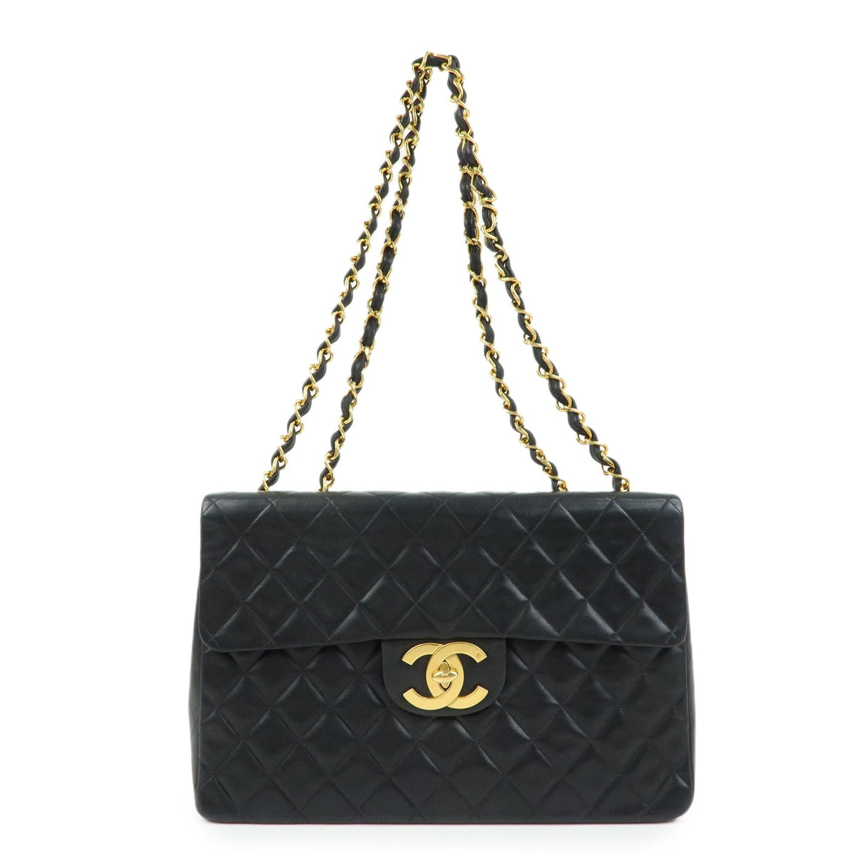 Chanel Vintage Timeless CC Flap Quilted Lambskin Large
