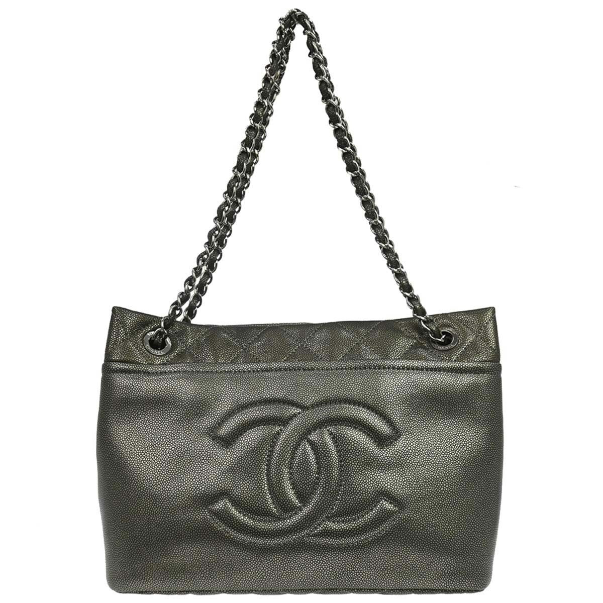 Chanel Timeless CC Shopping Tote Quilted Caviar Medium