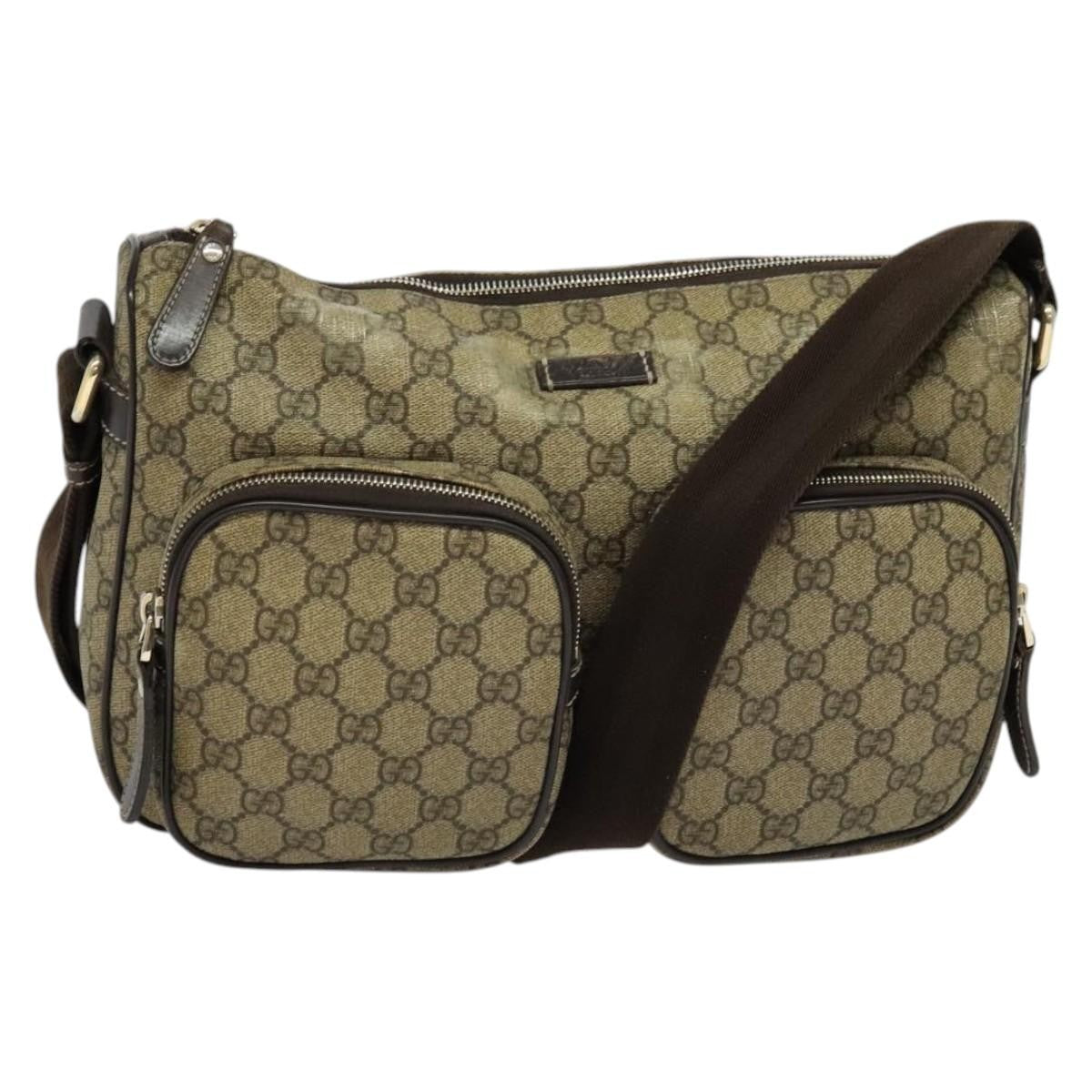 Gucci Double Pocket Messenger GG Coated Canvas Large