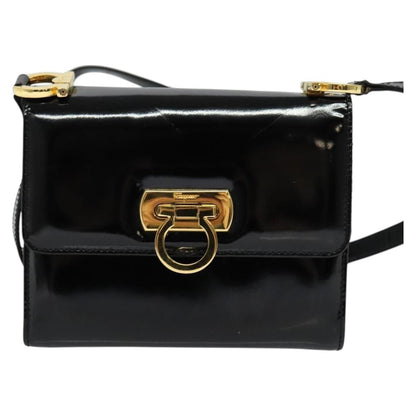 Salvatore Ferragamo Gancini Shoulder Bag Patent Leather Product Image