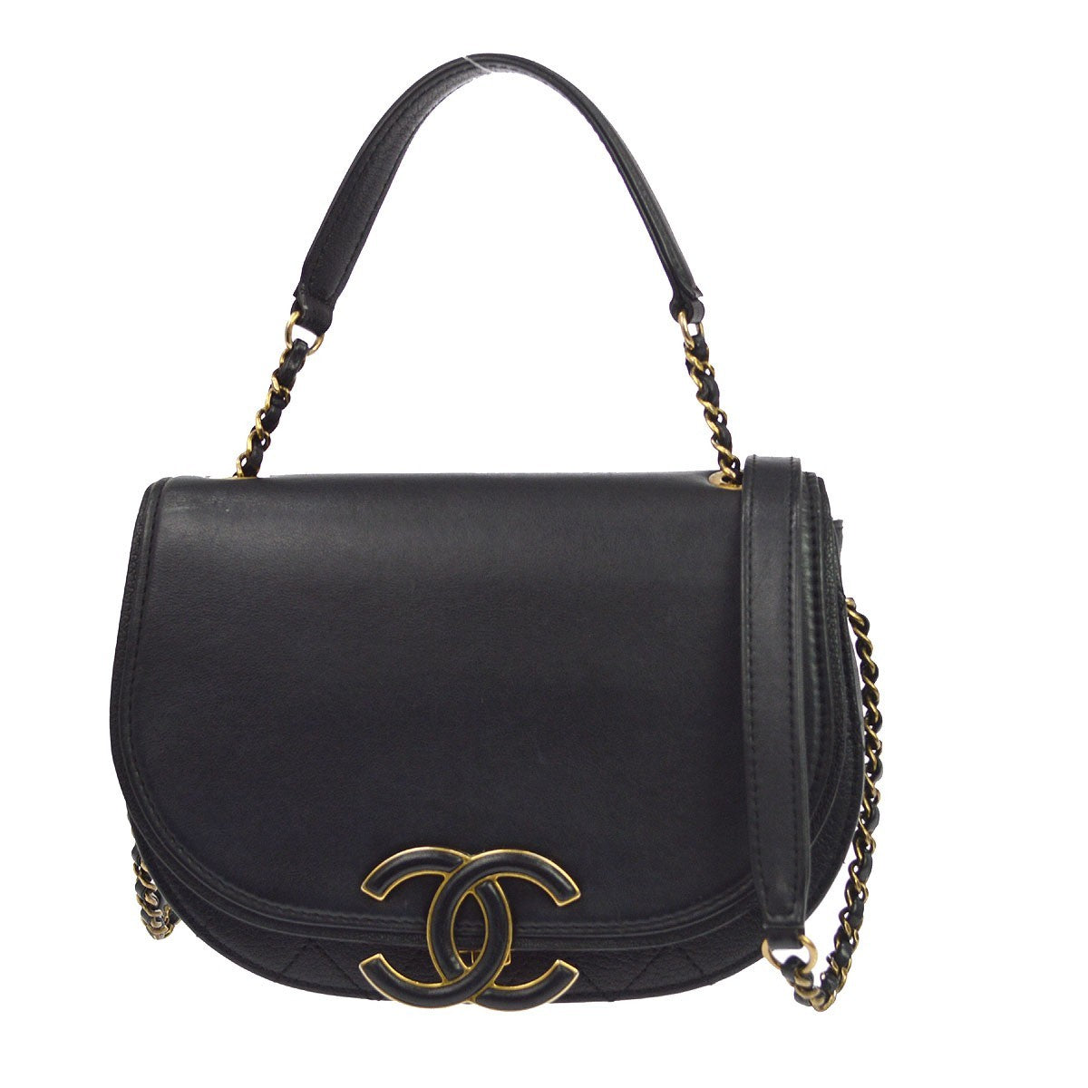 Chanel Coco Curve Flap Messenger Calfskin and Quilted Goatskin Small
