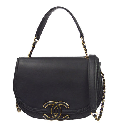Chanel Coco Curve Flap Messenger Calfskin and Quilted Goatskin Small