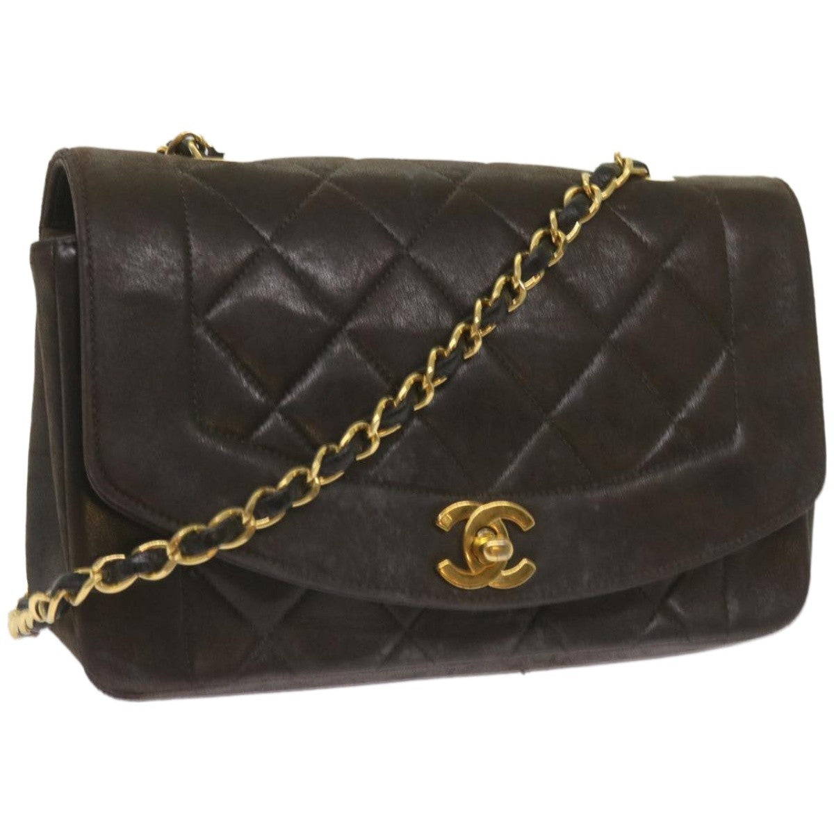 Chanel Vintage Diana Flap Bag Quilted Lambskin Medium