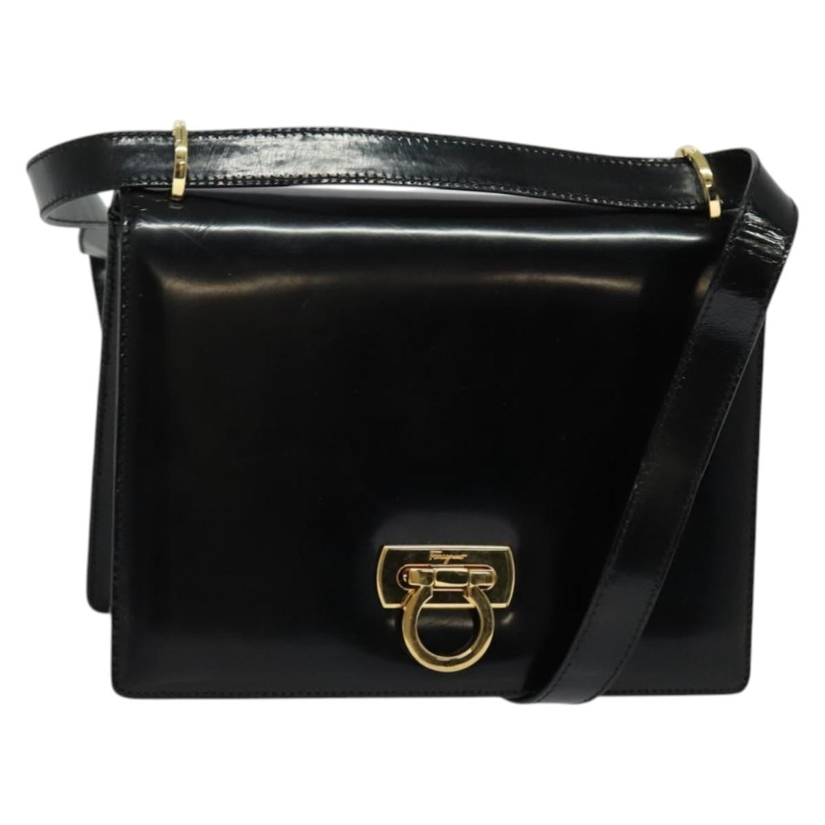 Salvatore Ferragamo Gancini Shoulder Bag Patent Leather Product Image