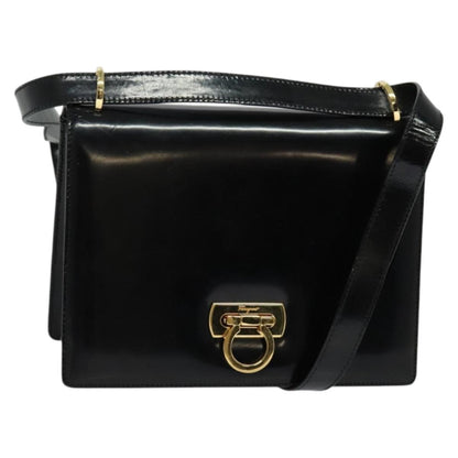 Salvatore Ferragamo Gancini Shoulder Bag Patent Leather Product Image