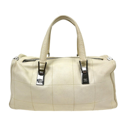 Chanel Square Stitch CC Boston Quilted Leather Large