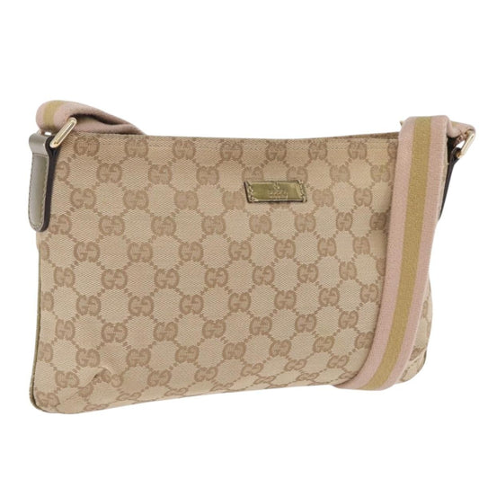Gucci Web Strap Messenger GG Coated Canvas Large