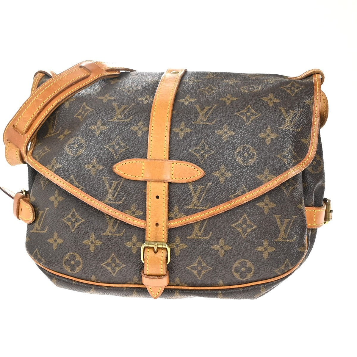 Louis Vuitton Saumur Handbag Monogram Canvas 30