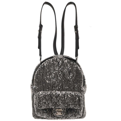 Chanel Waterfall Sequins with Leather Mini