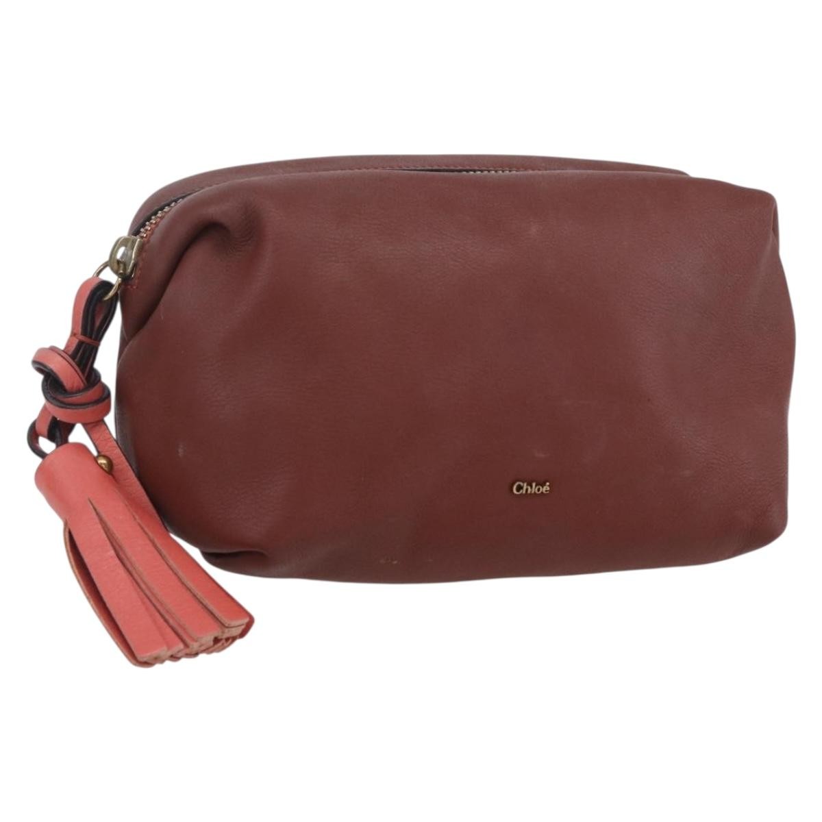 Chloe Zip Clutch Leather Small