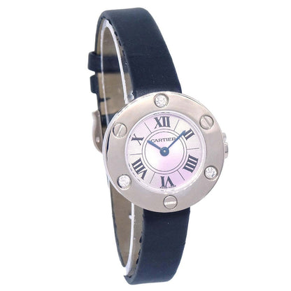 Cartier Love 6 Diamond Quartz White Gold and Leather 24
