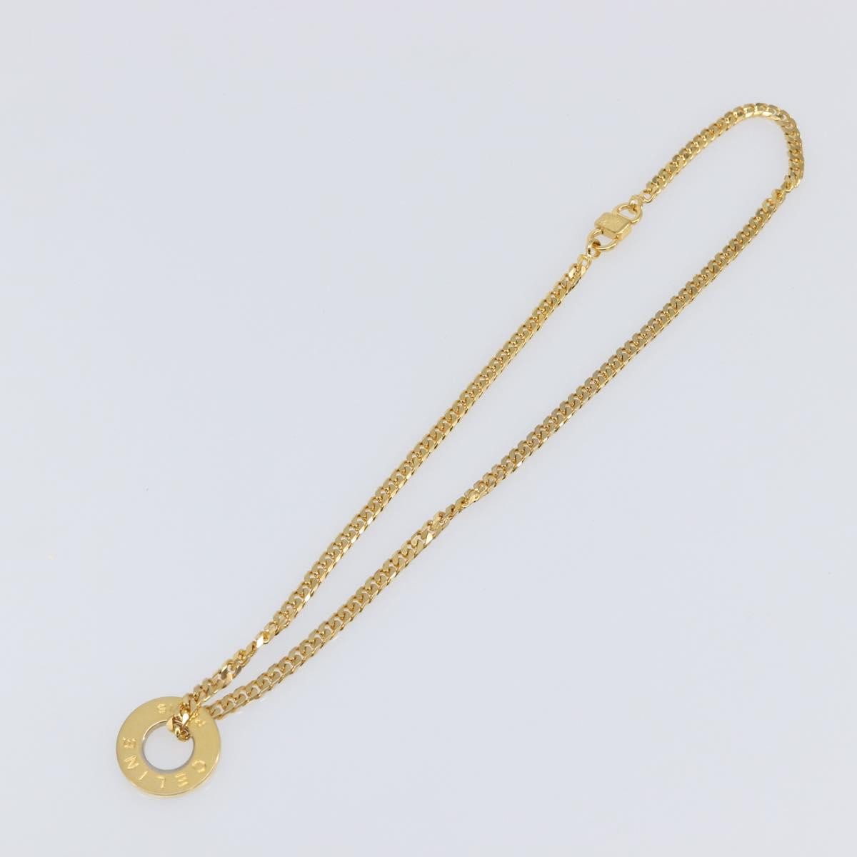 Celine Vintage Logo Circle Pendant Metal Product Image