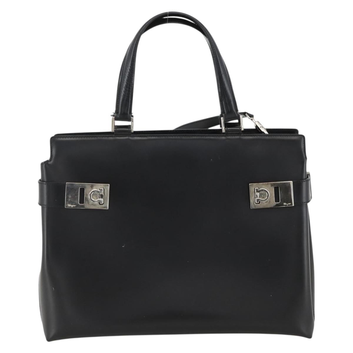Salvatore Ferragamo Double Gancini Side Buckle Tote Leather Medium
