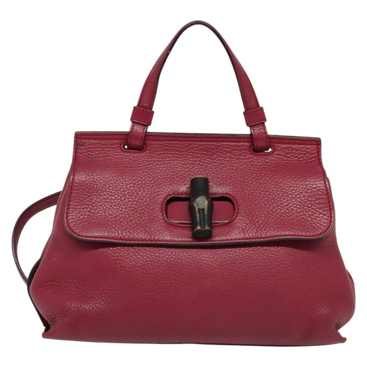 Gucci Bamboo Daily Top Handle Bag Leather Medium