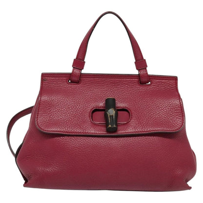 Gucci Bamboo Daily Top Handle Bag Leather Medium