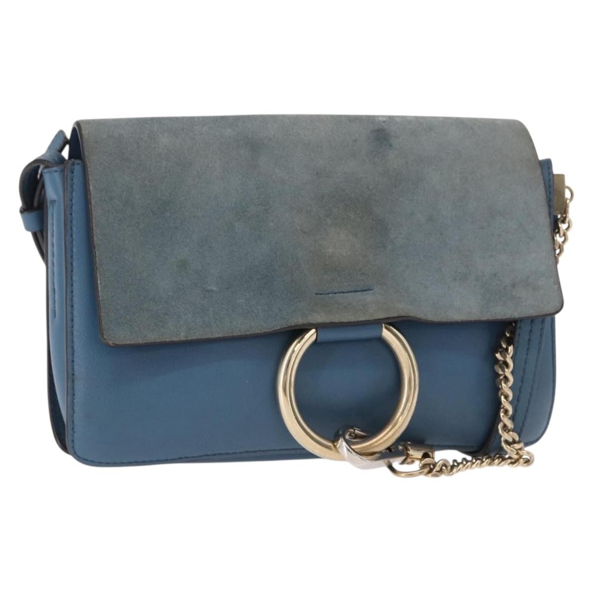 Chloe Faye Shoulder Bag Leather and Suede Small