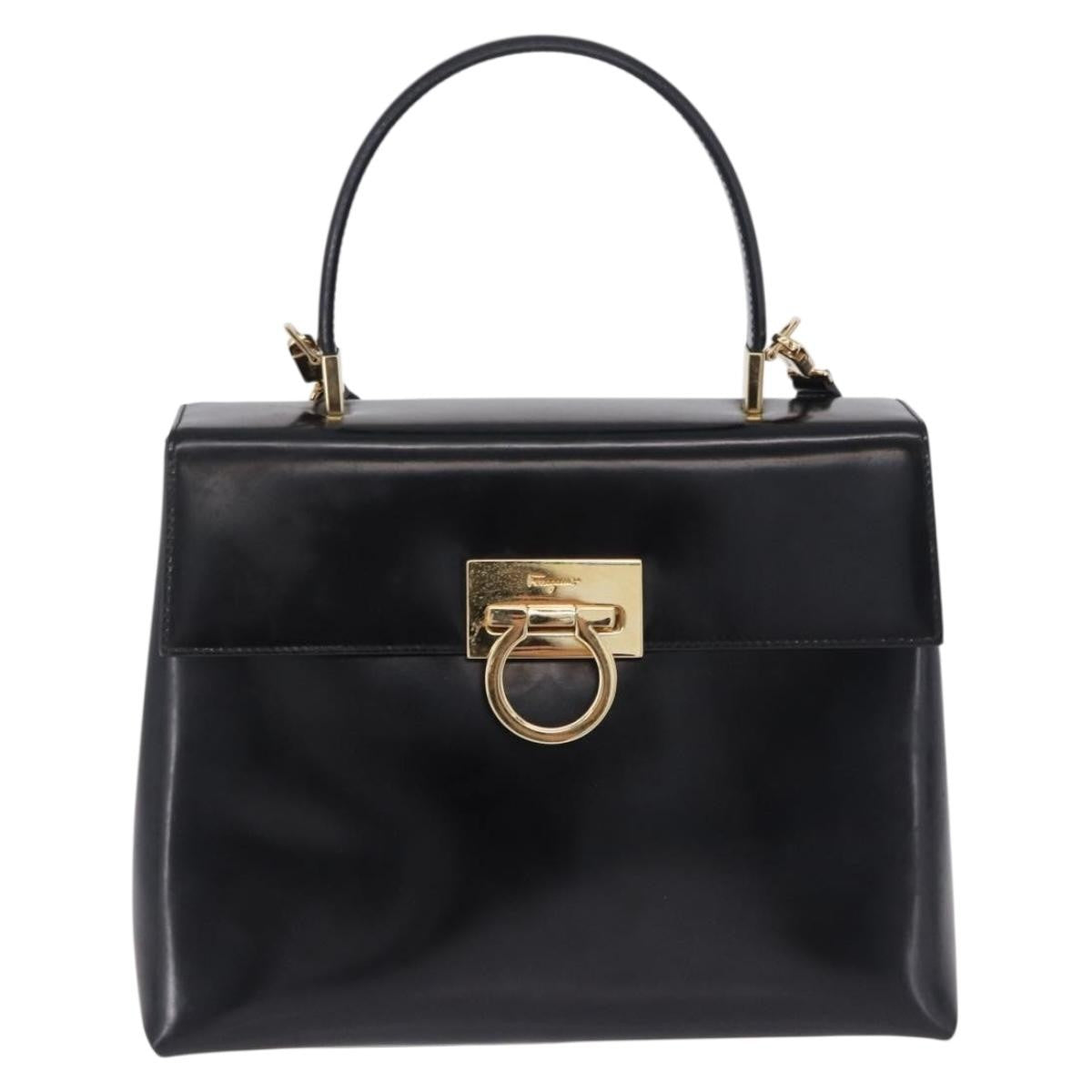 Salvatore Ferragamo Gancini Top Handle Leather Product Image