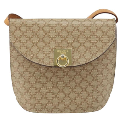 Celine Vintage Macadam Shoulder Bag Canvas Medium