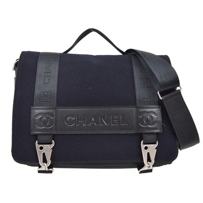 Chanel Sport Line Flap Messenger Bag Wool and Nylon Small