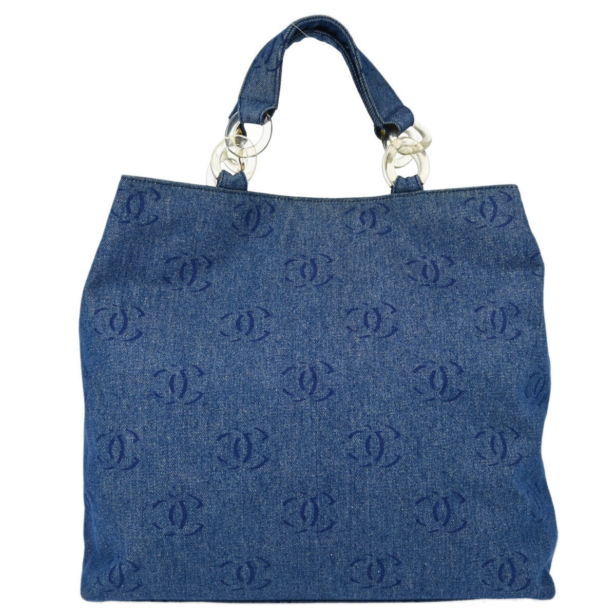 Chanel Vintage CC Tote Denim Large