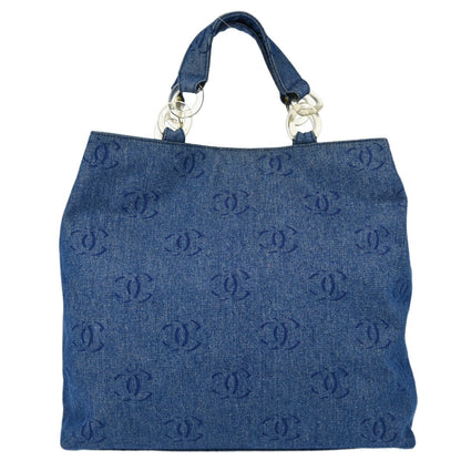Chanel Vintage CC Tote Denim Large
