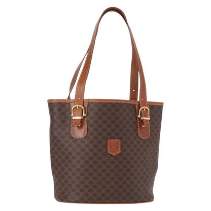 Celine Vintage Macadam Shoulder Bag Canvas and Leather Product Image