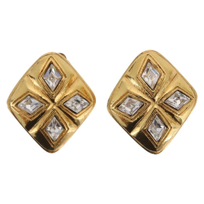 Chanel Vintage Diamond Clip-On Metal with Crystals Product Image