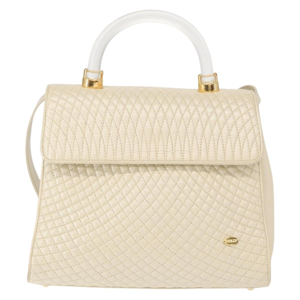 Bally Vintage Handbag Quilted Leather Product Image