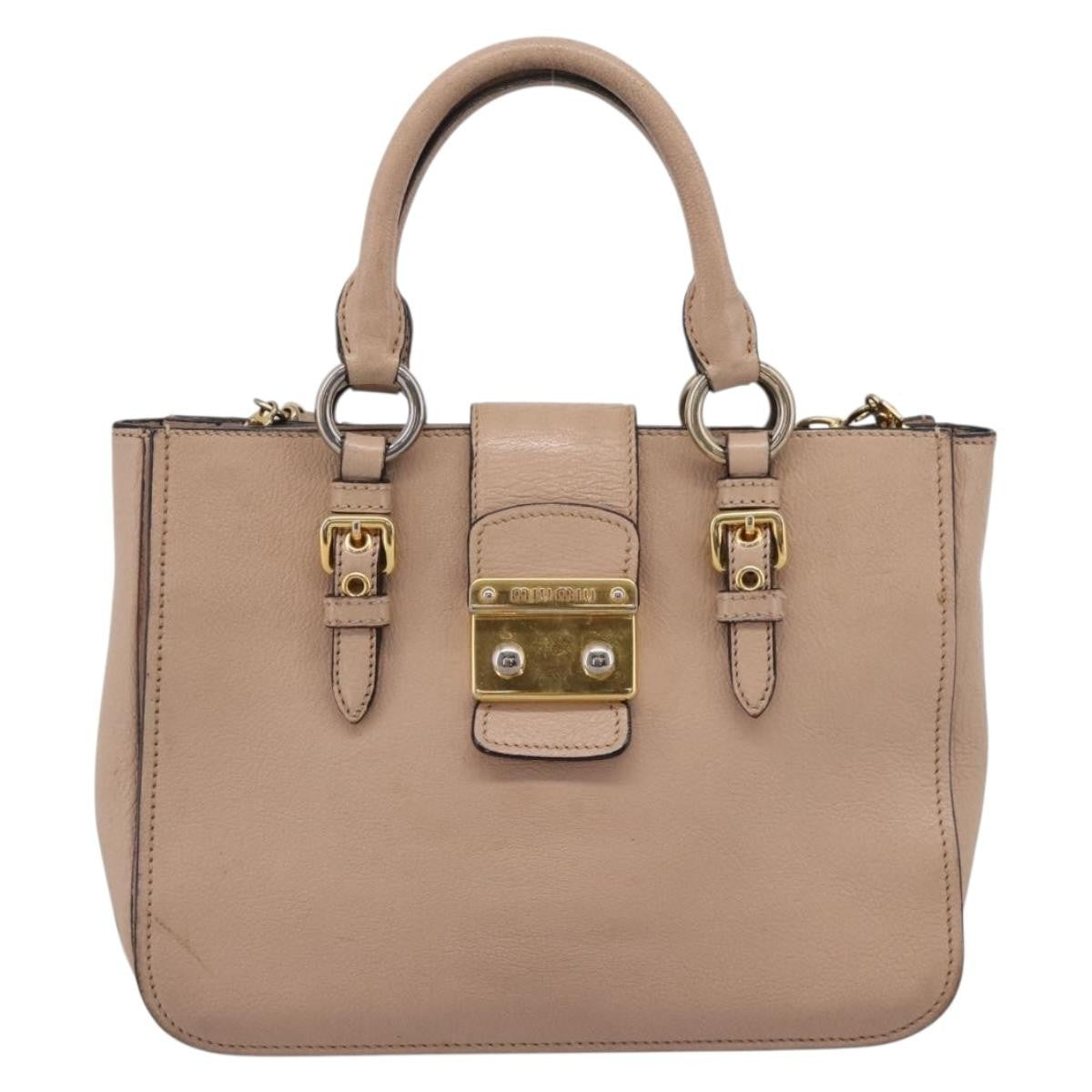 Miu Miu Madras Convertible Lock Leather Small