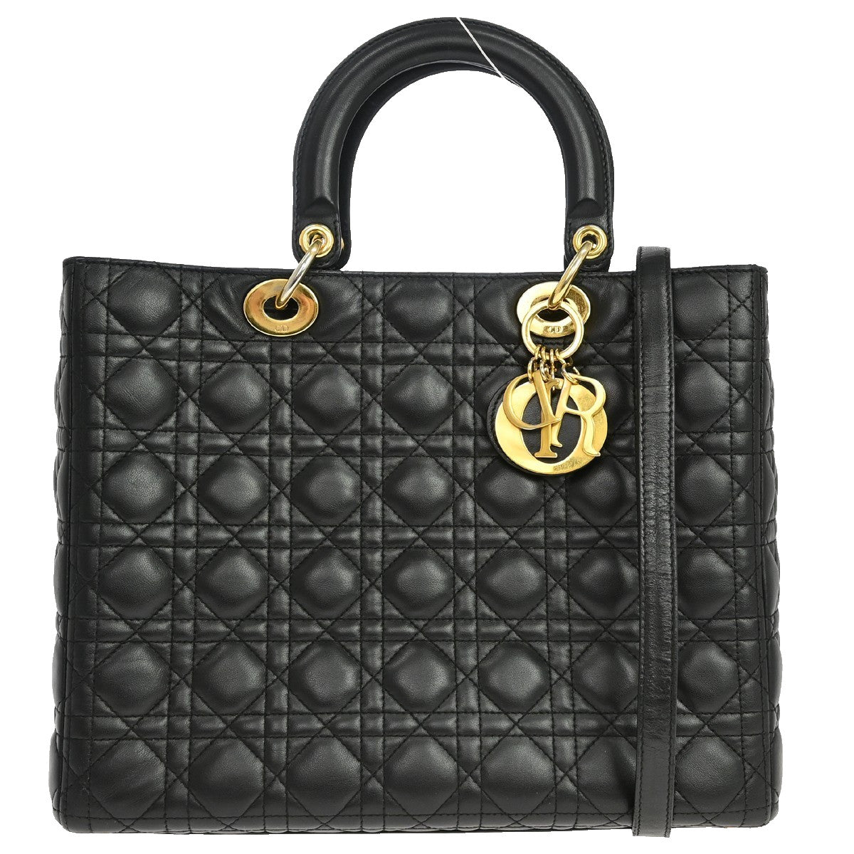 Christian Dior Lady Dior Cannage Quilt Lambskin Large