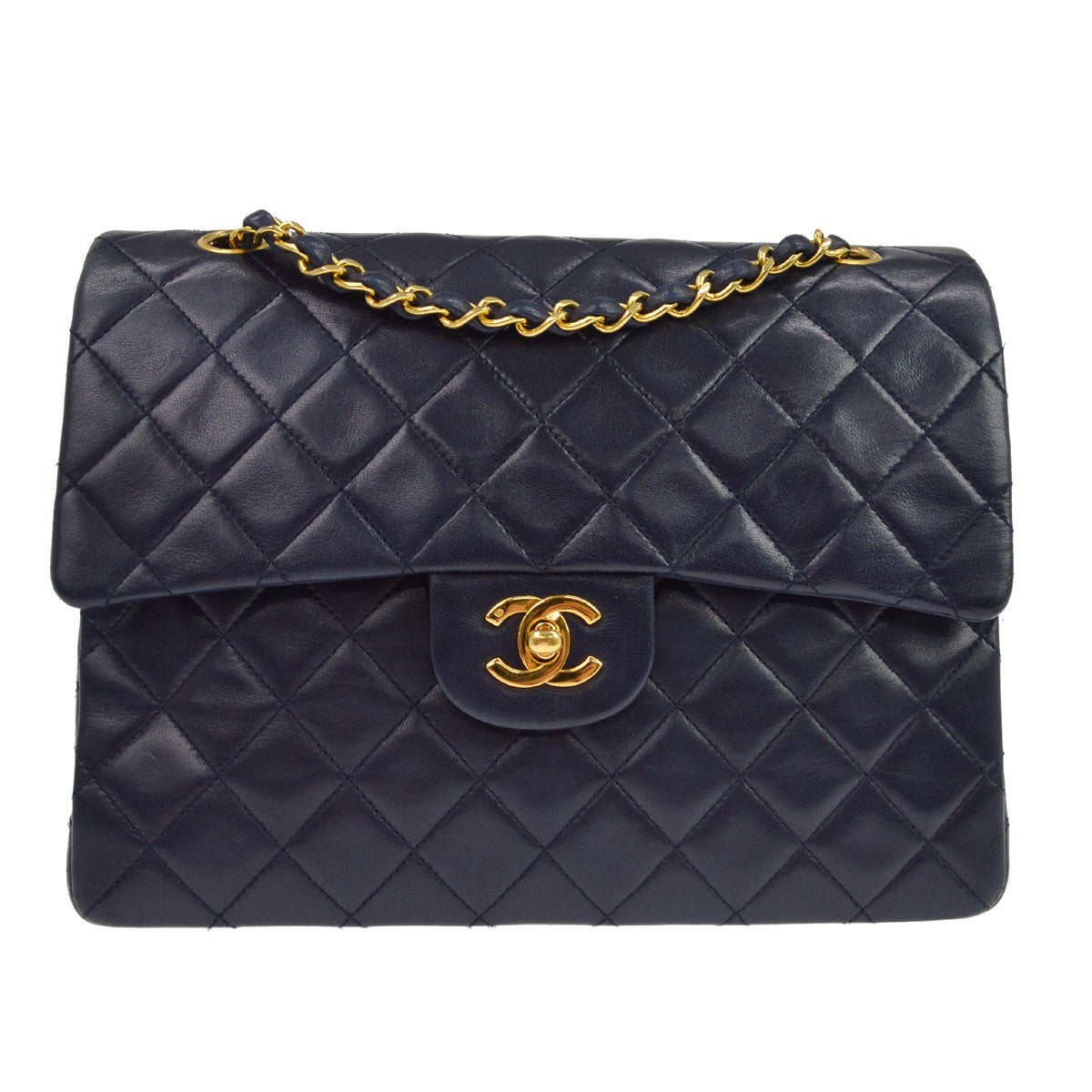 Chanel Vintage Classic Double Flap Quilted Lambskin Medium