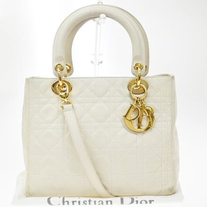 Christian Dior Lady Dior Cannage Quilt Leather East West