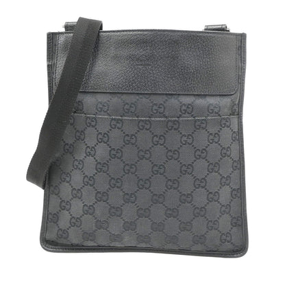 Gucci Vintage Flat Messenger GG Canvas and Leather Small