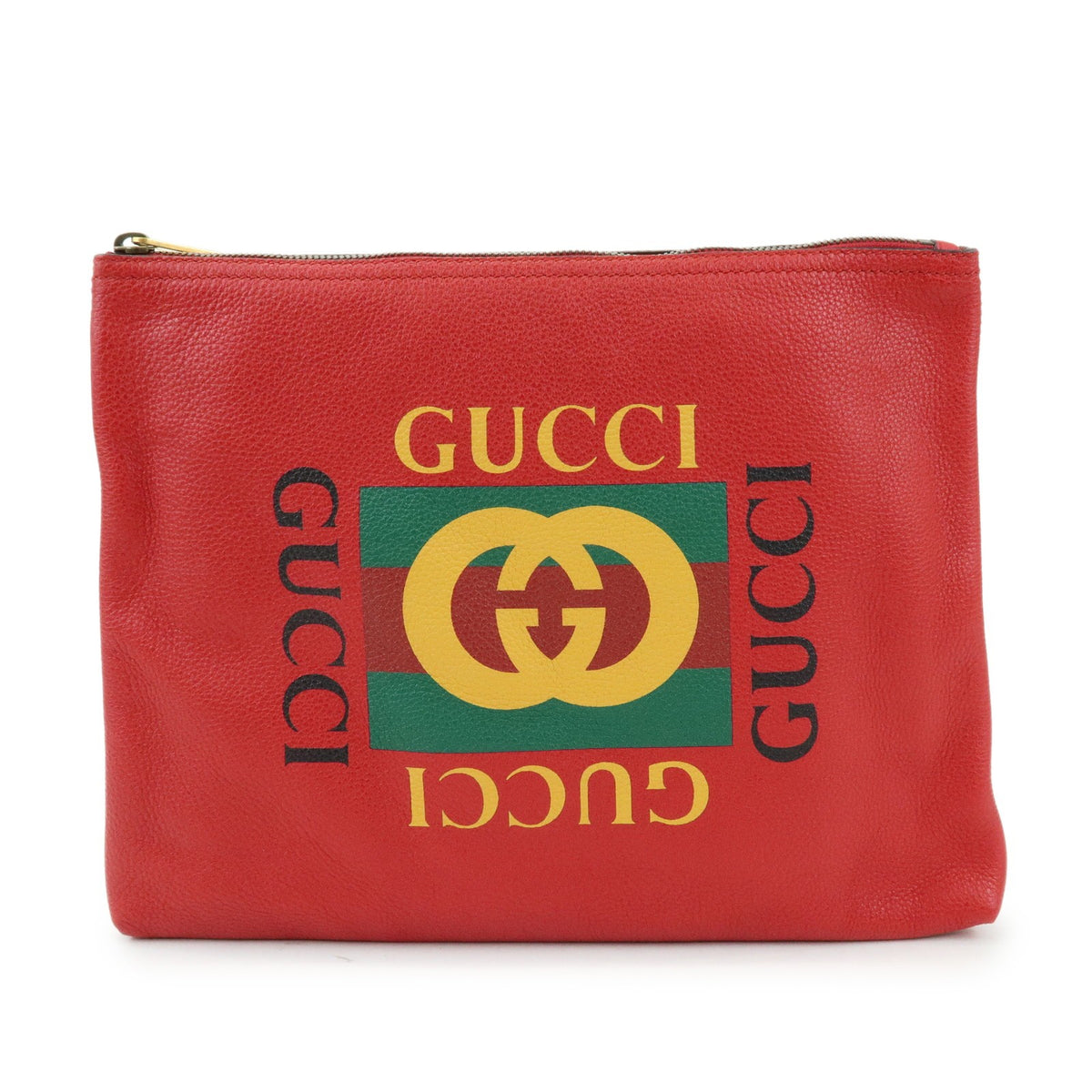 Gucci Logo Portfolio Printed Leather Large