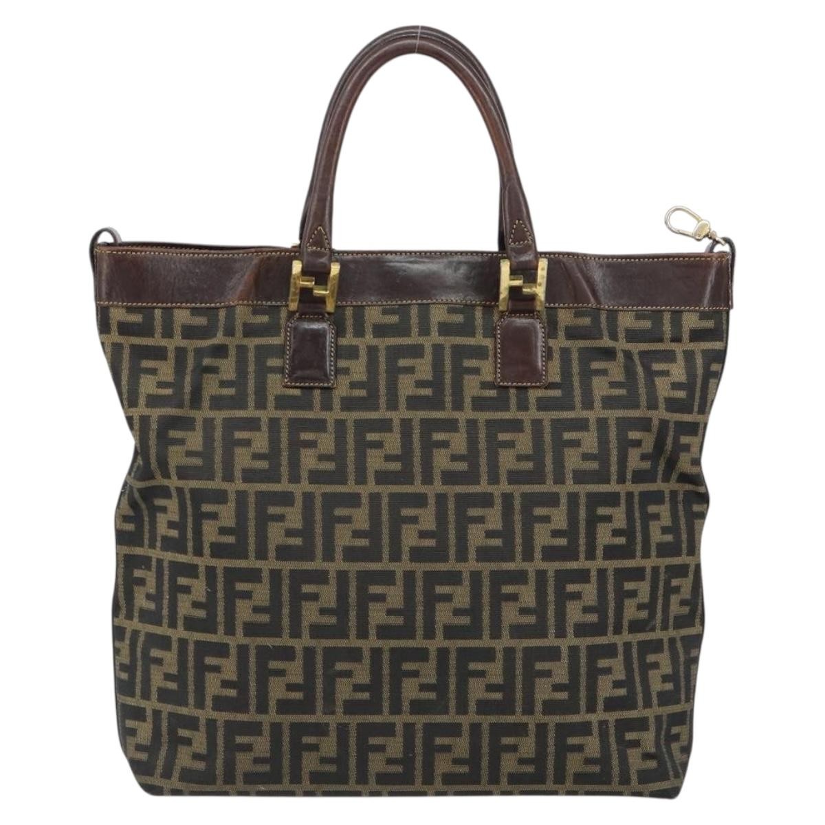 Fendi Vintage Zip Tote Zucca Canvas Medium
